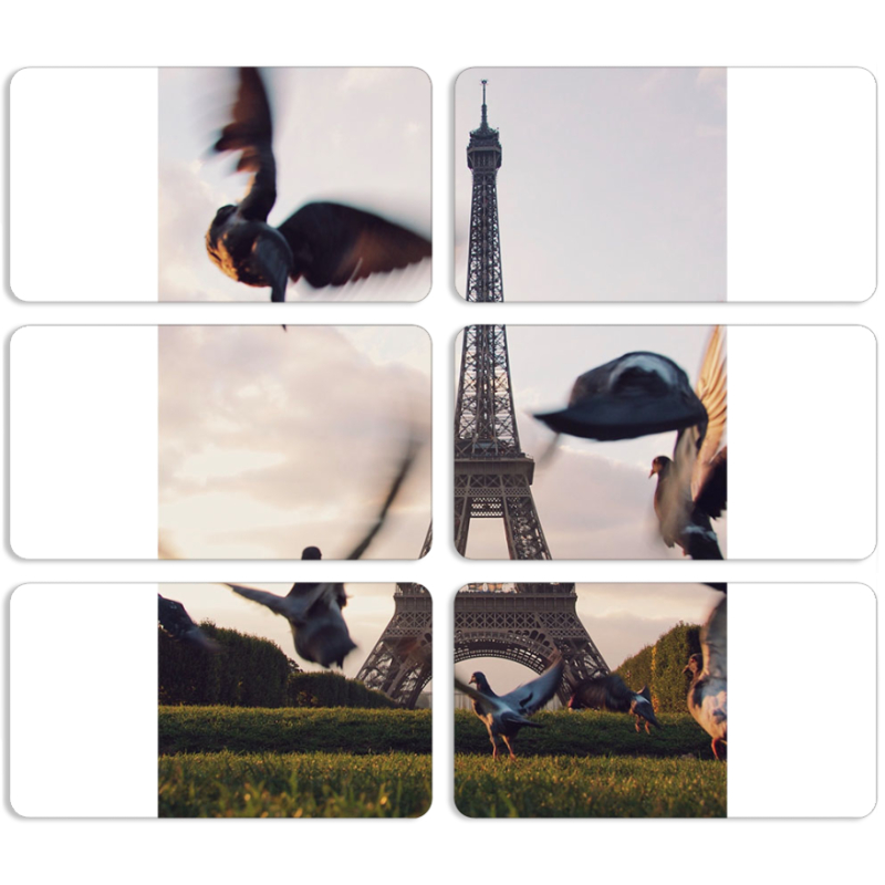 Магнитные фотопазлы 90 на 50 набор 6 штук 