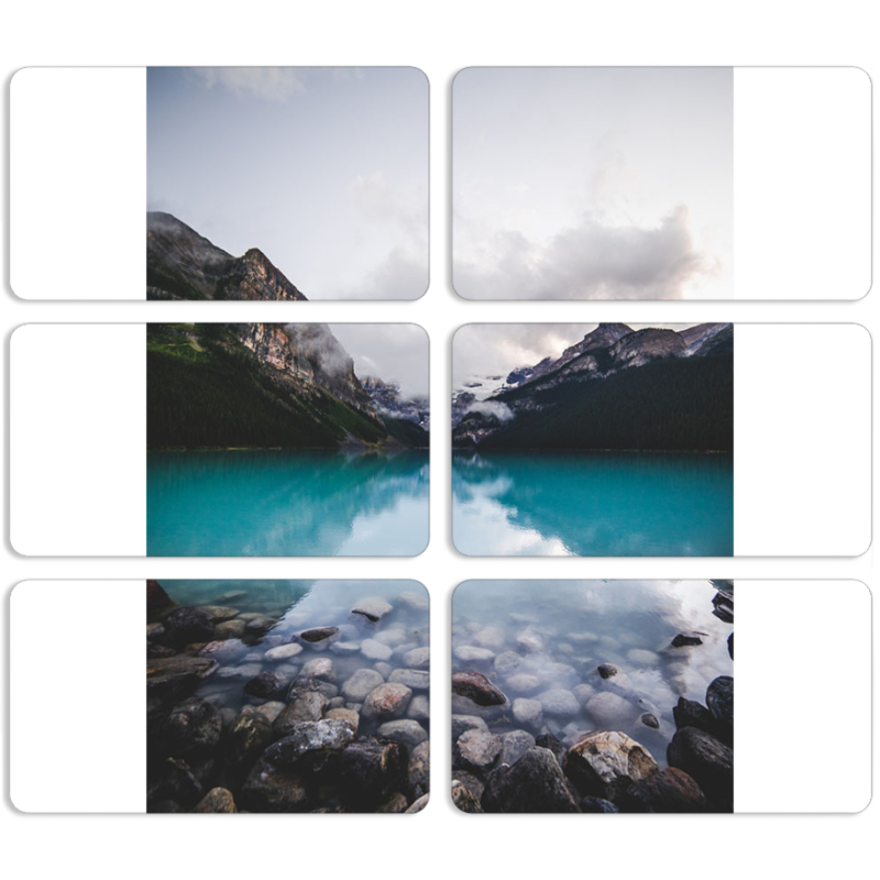 Магнитные фотопазлы 90 на 50 набор 6 штук 