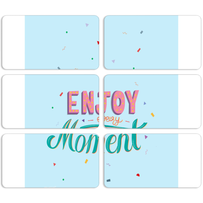 Магнитные фотопазлы 90 на 50 набор 6 штук 