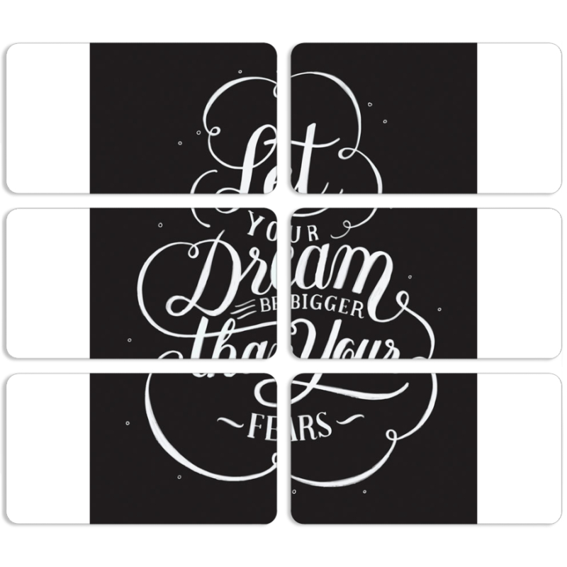 Магнитные фотопазлы 90 на 50 набор 6 штук 