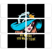 Магнитные фотопазлы 90 на 50 набор 6 штук 