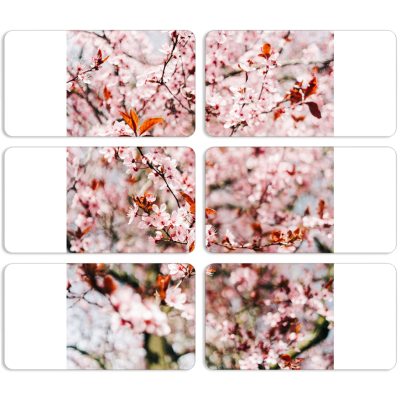 Магнитные фотопазлы 90 на 50 набор 6 штук 