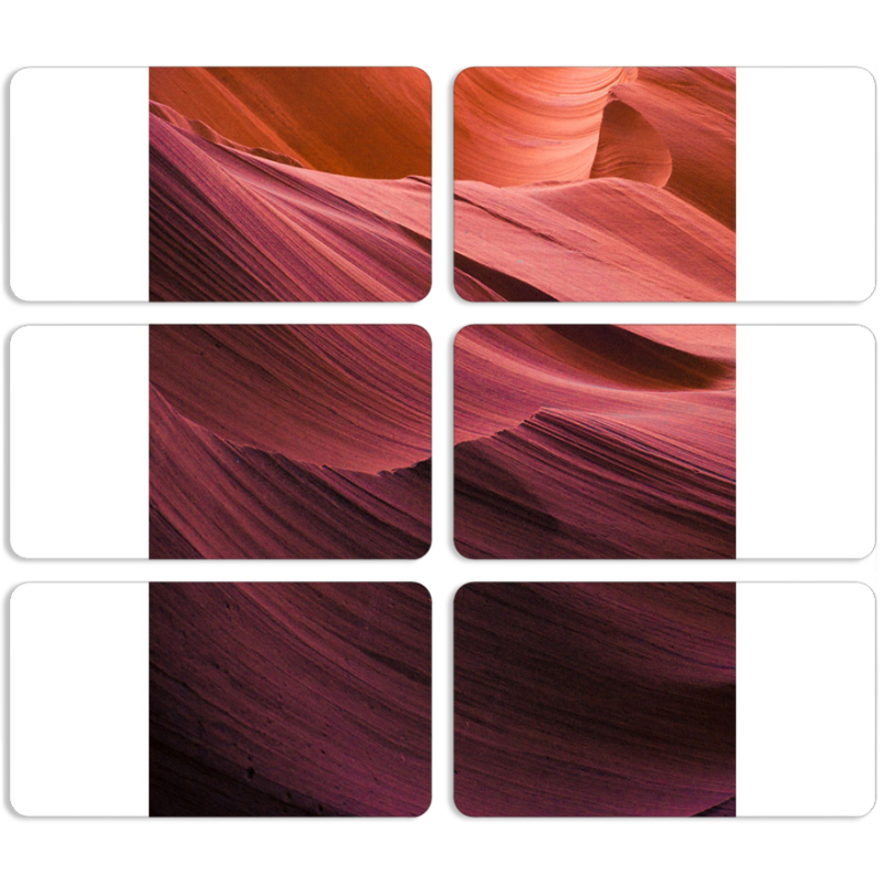 Магнитные фотопазлы 90 на 50 набор 6 штук 