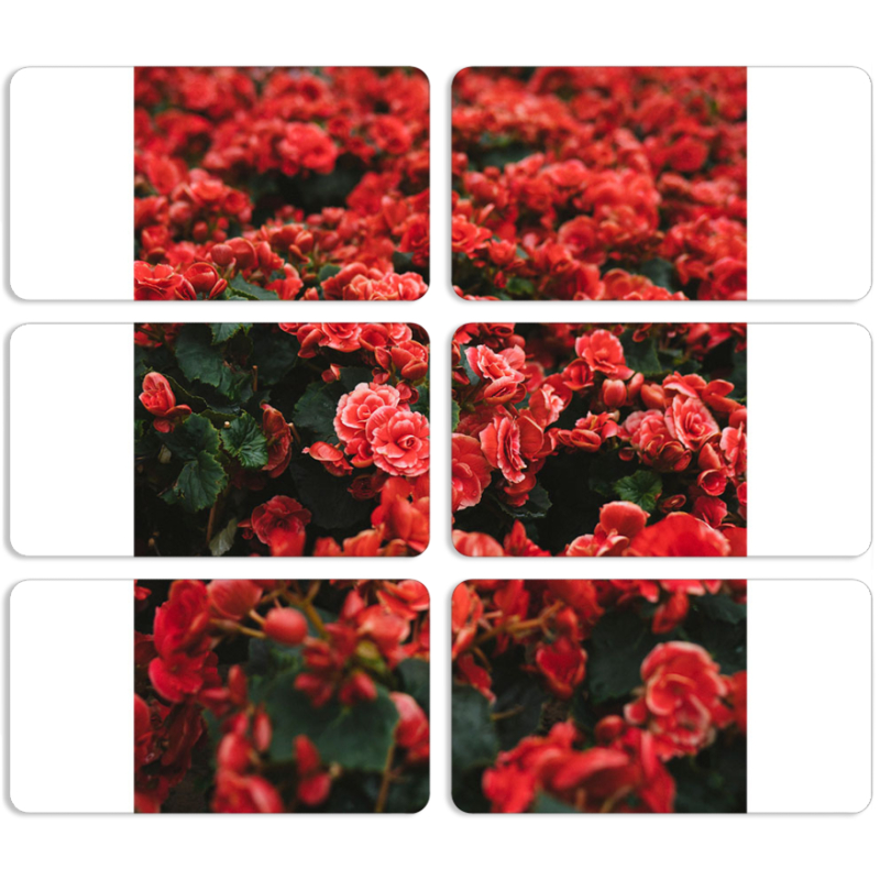 Магнитные фотопазлы 90 на 50 набор 6 штук 