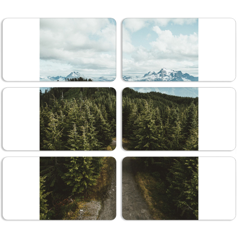 Магнитные фотопазлы 90 на 50 набор 6 штук 