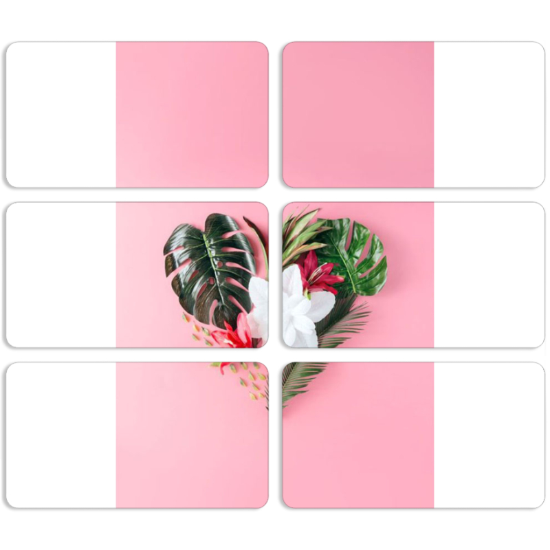 Магнитные фотопазлы 90 на 50 набор 6 штук 