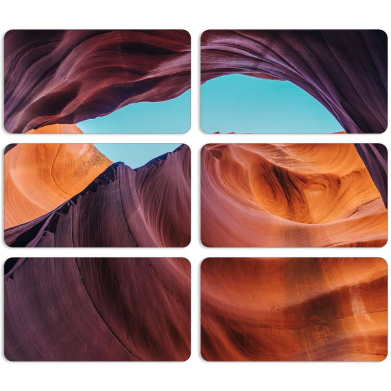 Магнитные фотопазлы 90 на 50 набор 6 штук 