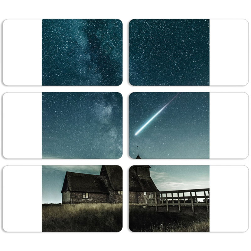 Магнитные фотопазлы 90 на 50 набор 6 штук 