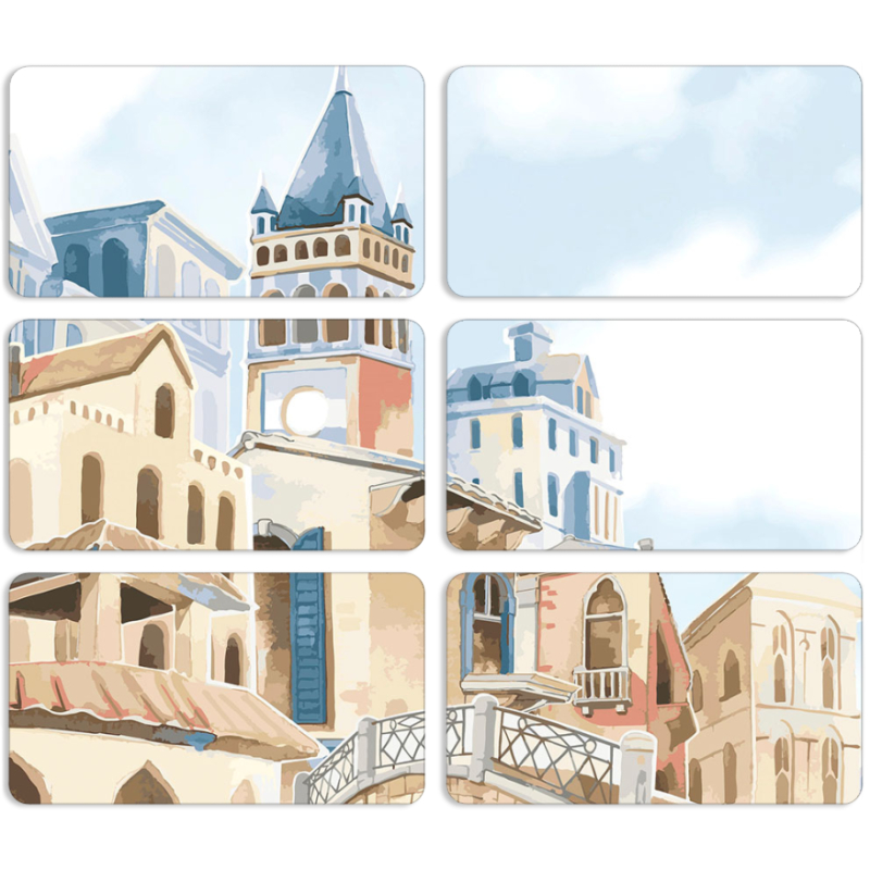 Магнитные фотопазлы 90 на 50 набор 6 штук 