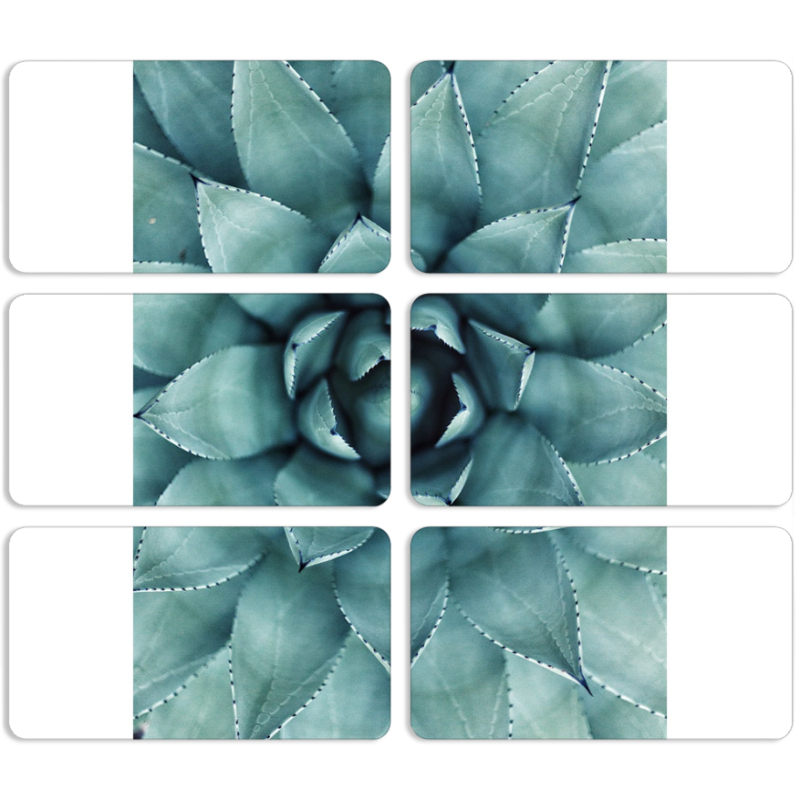 Магнитные фотопазлы 90 на 50 набор 6 штук 