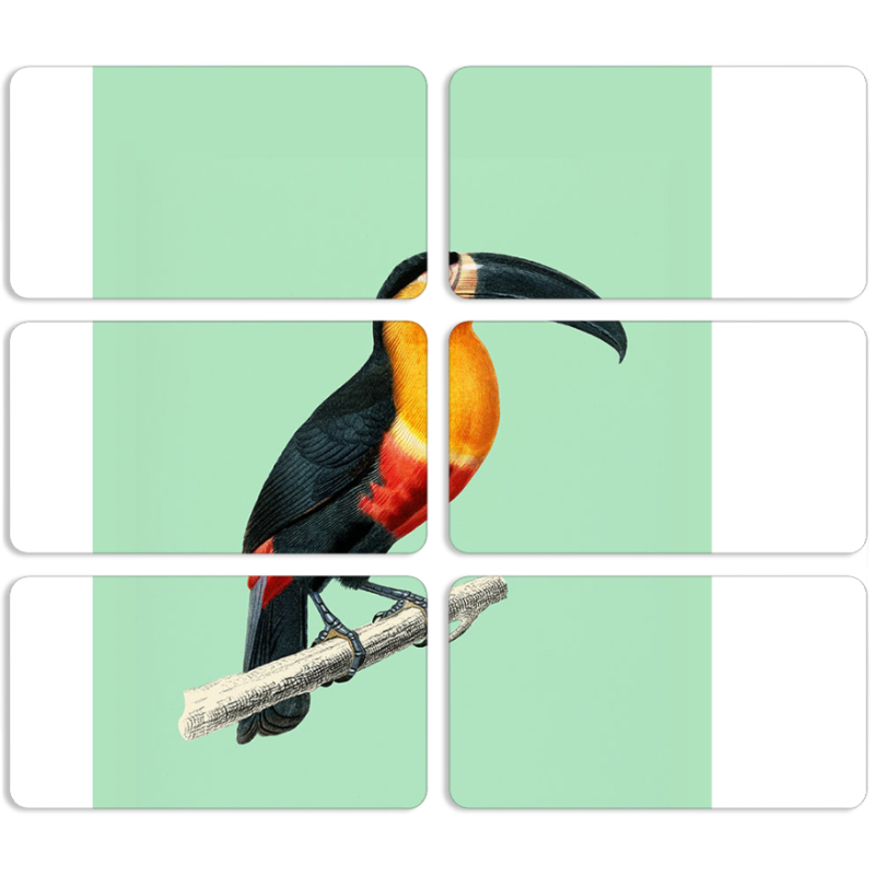 Магнитные фотопазлы 90 на 50 набор 6 штук 