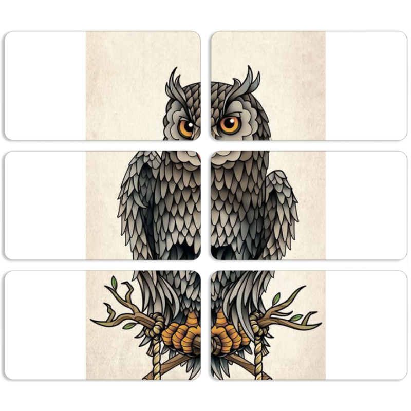 Магнитные фотопазлы 90 на 50 набор 6 штук 