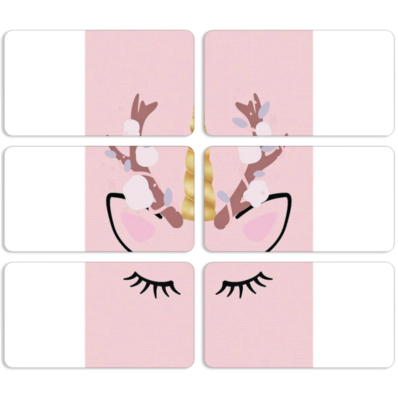 Магнитные фотопазлы 90 на 50 набор 6 штук 