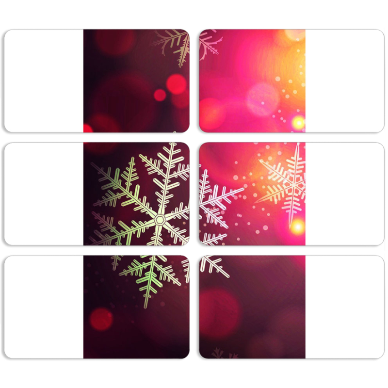 Магнитные фотопазлы 90 на 50 набор 6 штук 