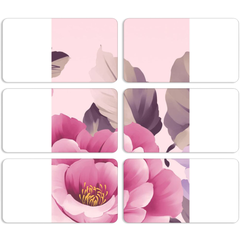 Магнитные фотопазлы 90 на 50 набор 6 штук 