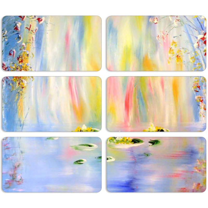 Магнитные фотопазлы 90 на 50 набор 6 штук 