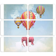 Магнитные фотопазлы 90 на 50 набор 6 штук 