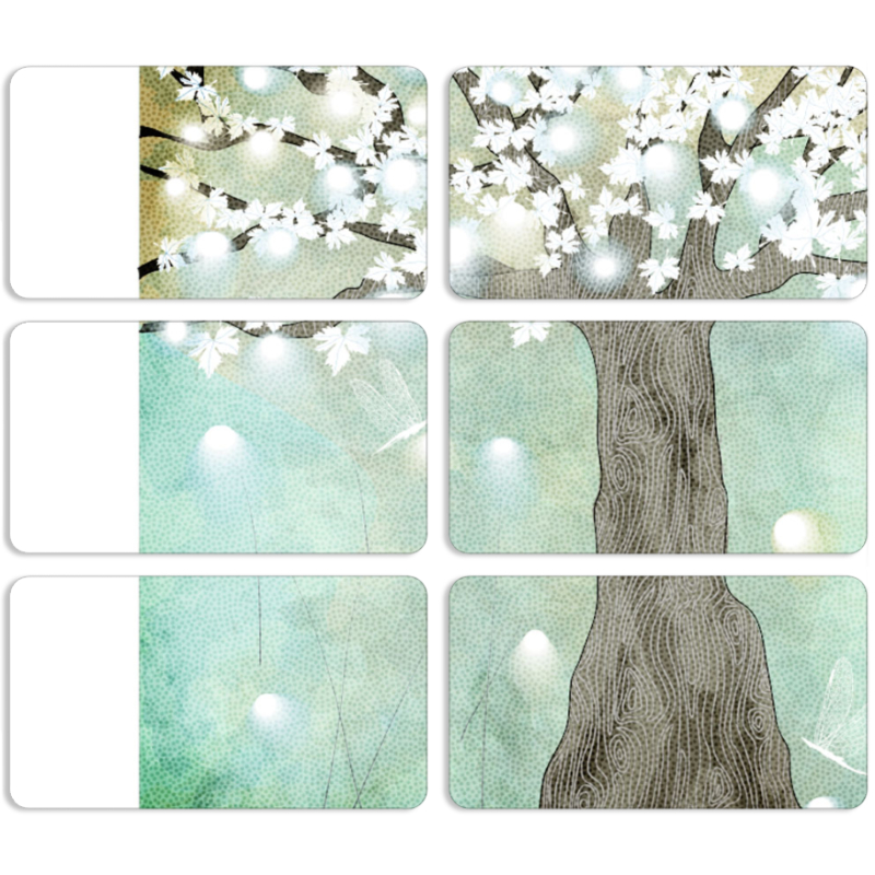 Магнитные фотопазлы 90 на 50 набор 6 штук 