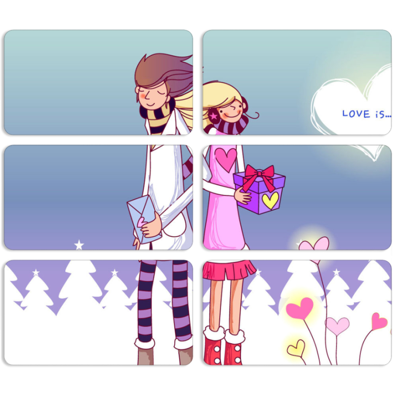 Магнитные фотопазлы 90 на 50 набор 6 штук 