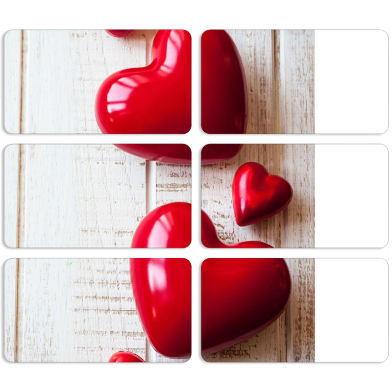 Магнитные фотопазлы 90 на 50 набор 6 штук 