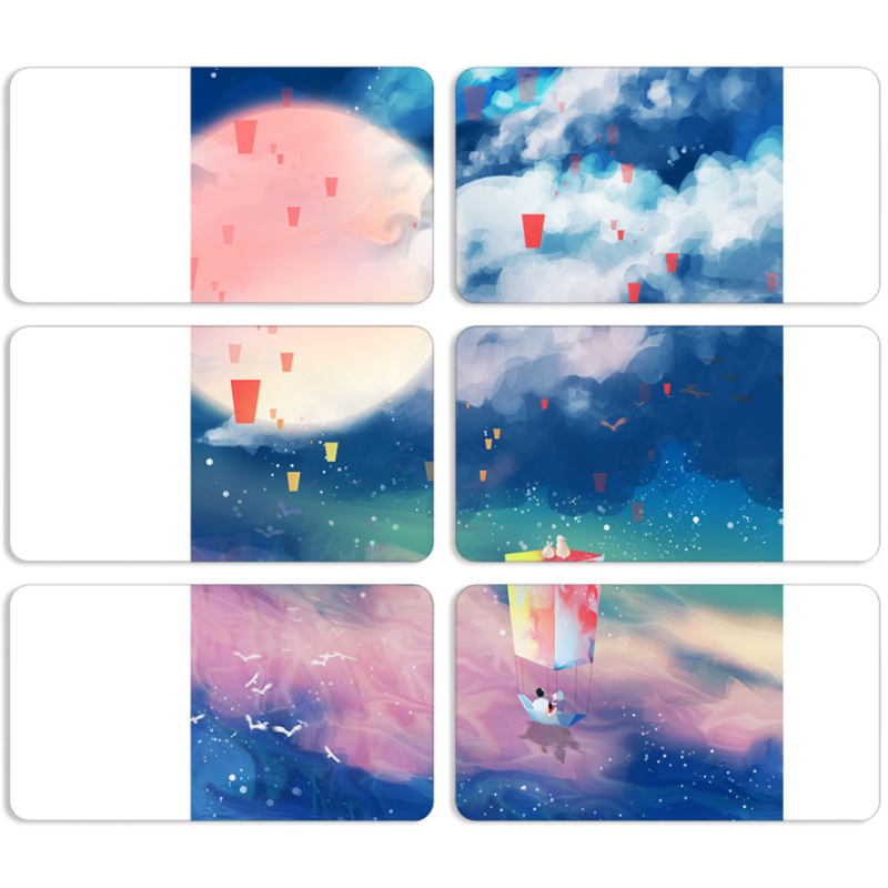 Магнитные фотопазлы 90 на 50 набор 6 штук Sky Lanterns