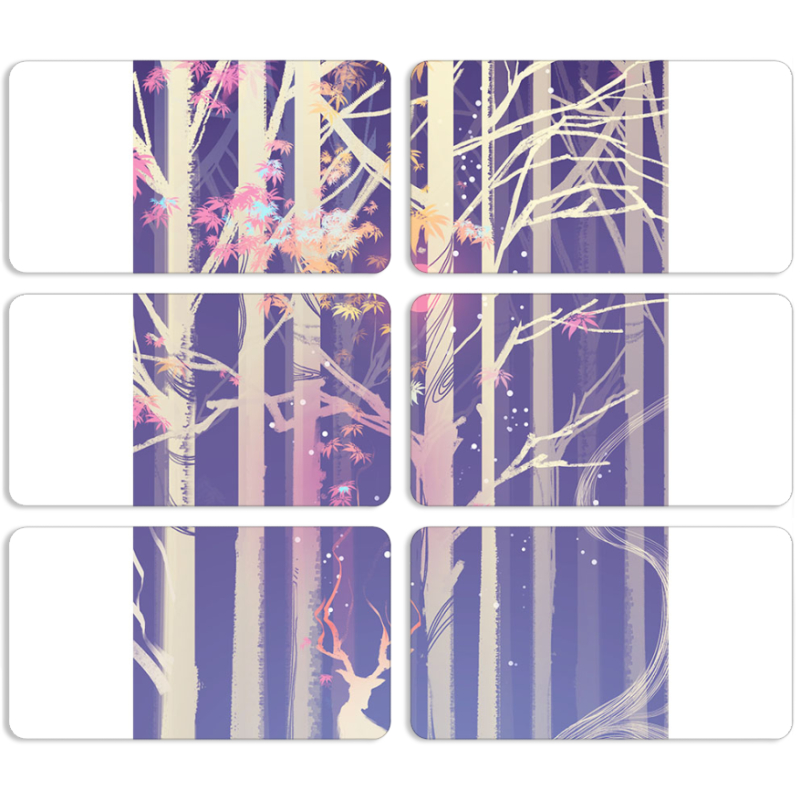 Магнитные фотопазлы 90 на 50 набор 6 штук 