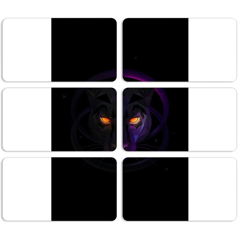 Магнитные фотопазлы 90 на 50 набор 6 штук 