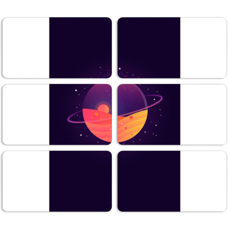 Магнитные фотопазлы 90 на 50 набор 6 штук Desert-Planet