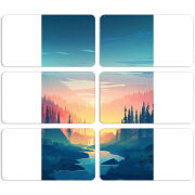 Магнитные фотопазлы 90 на 50 набор 6 штук 