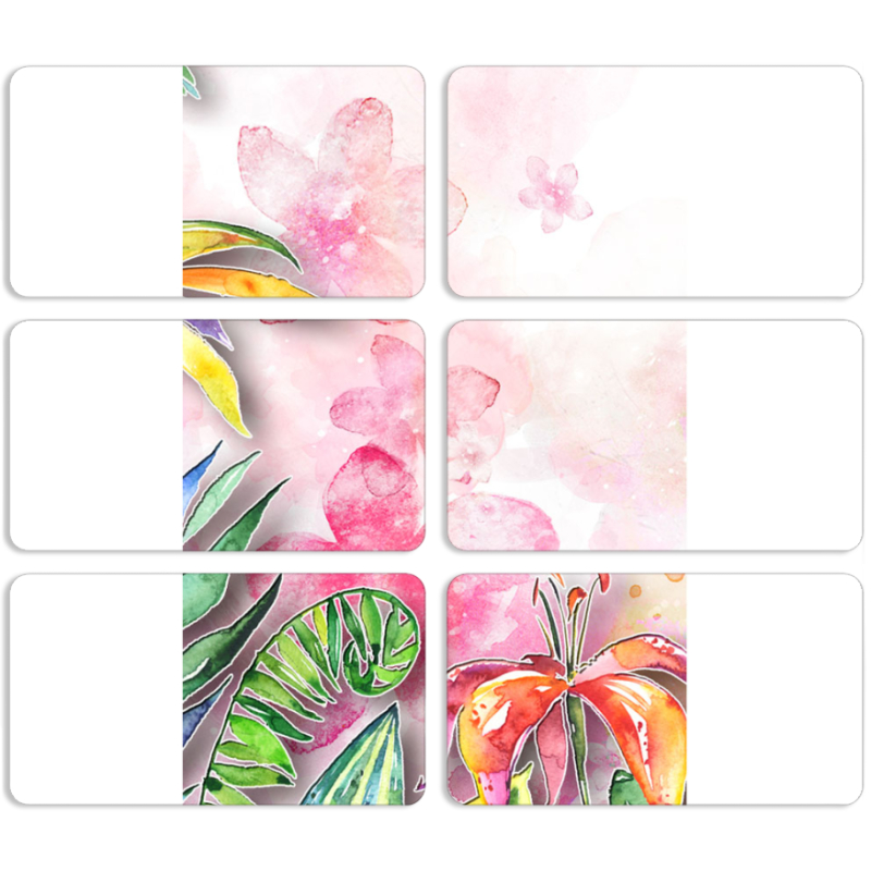 Магнитные фотопазлы 90 на 50 набор 6 штук 