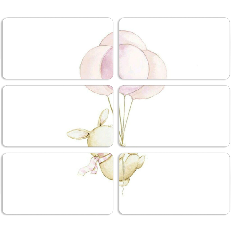 Магнитные фотопазлы 90 на 50 набор 6 штук 