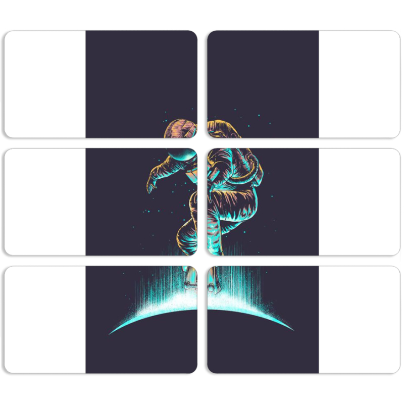 Магнитные фотопазлы 90 на 50 набор 6 штук 