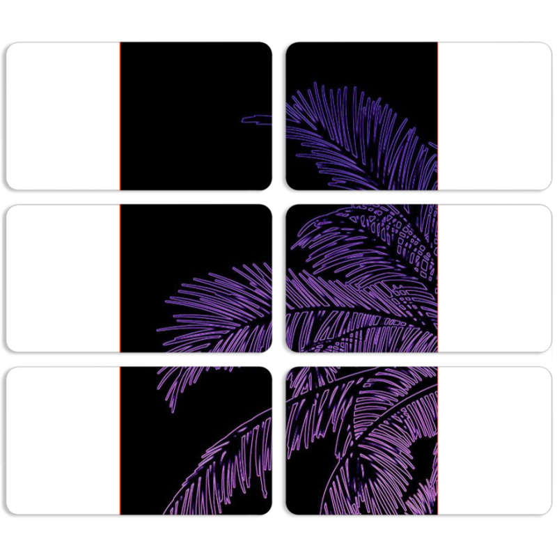 Магнитные фотопазлы 90 на 50 набор 6 штук 