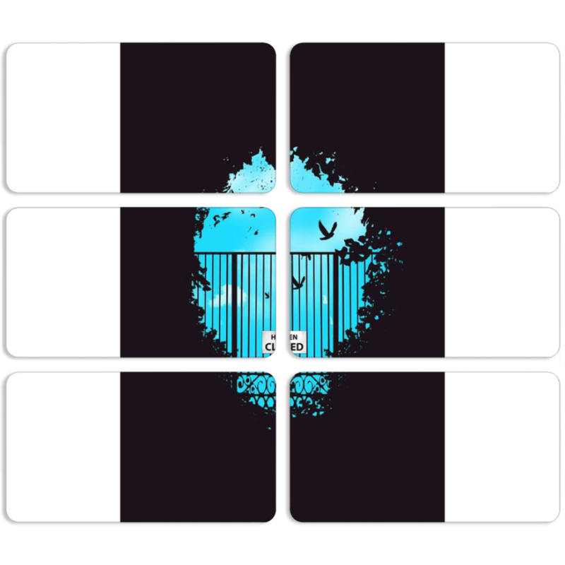 Магнитные фотопазлы 90 на 50 набор 6 штук 