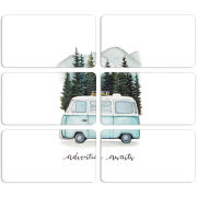 Магнитные фотопазлы 90 на 50 набор 6 штук 