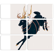 Магнитные фотопазлы 90 на 50 набор 6 штук Black Deer