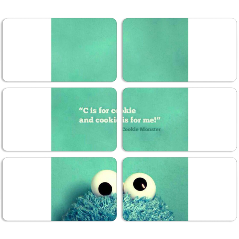 Магнитные фотопазлы 90 на 50 набор 6 штук 