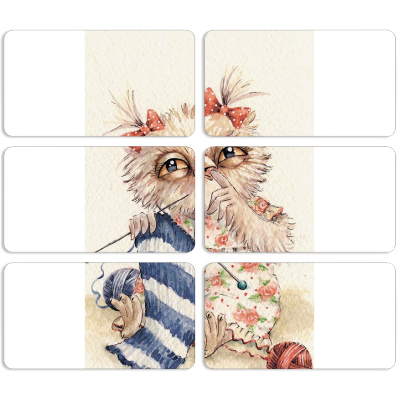 Магнитные фотопазлы 90 на 50 набор 6 штук 