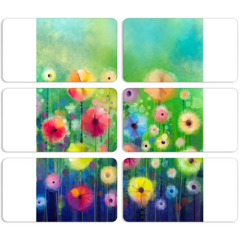 Магнитные фотопазлы 90 на 50 набор 6 штук 