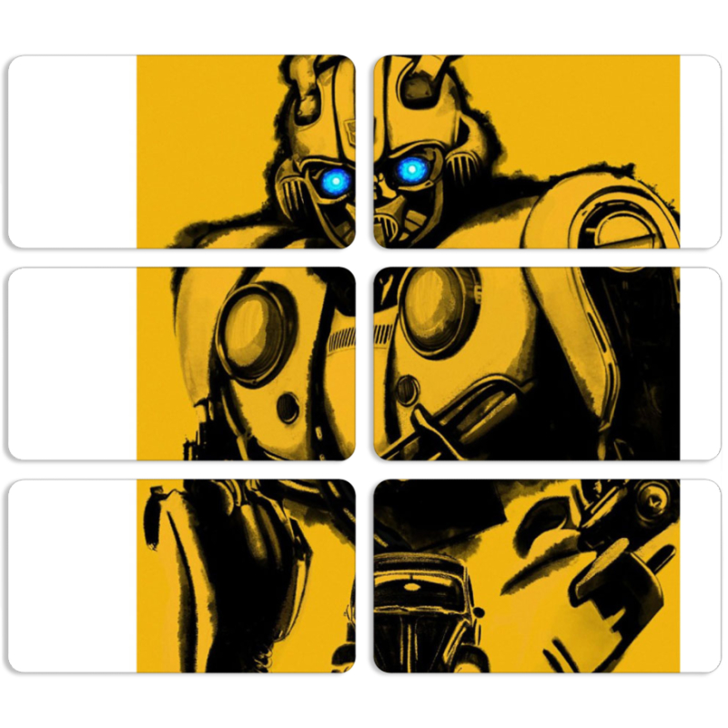 Магнитные фотопазлы 90 на 50 набор 6 штук 