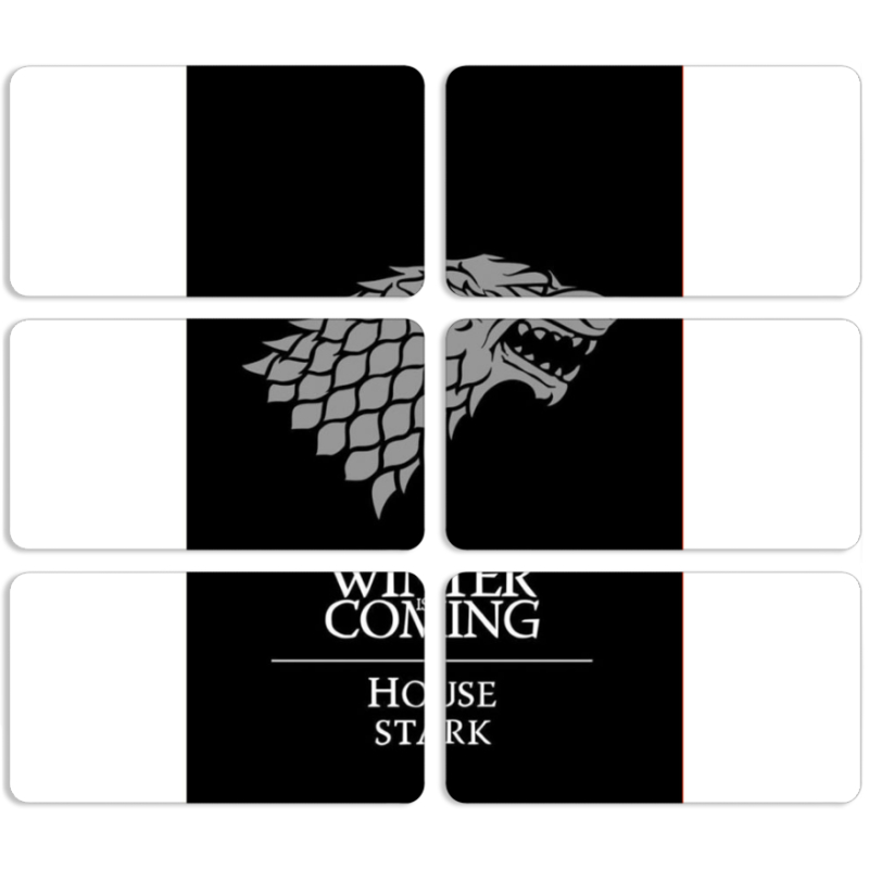 Магнитные фотопазлы 90 на 50 набор 6 штук 