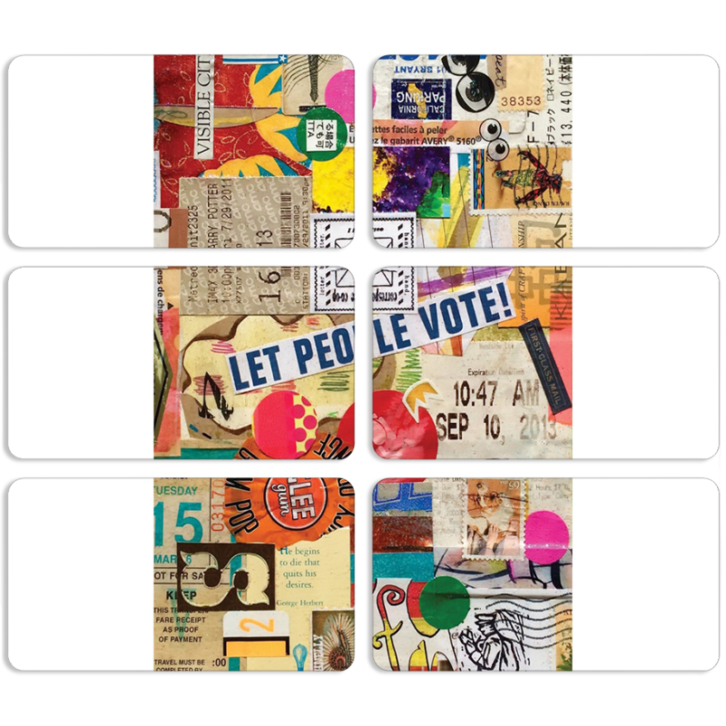 Магнитные фотопазлы 90 на 50 набор 6 штук 