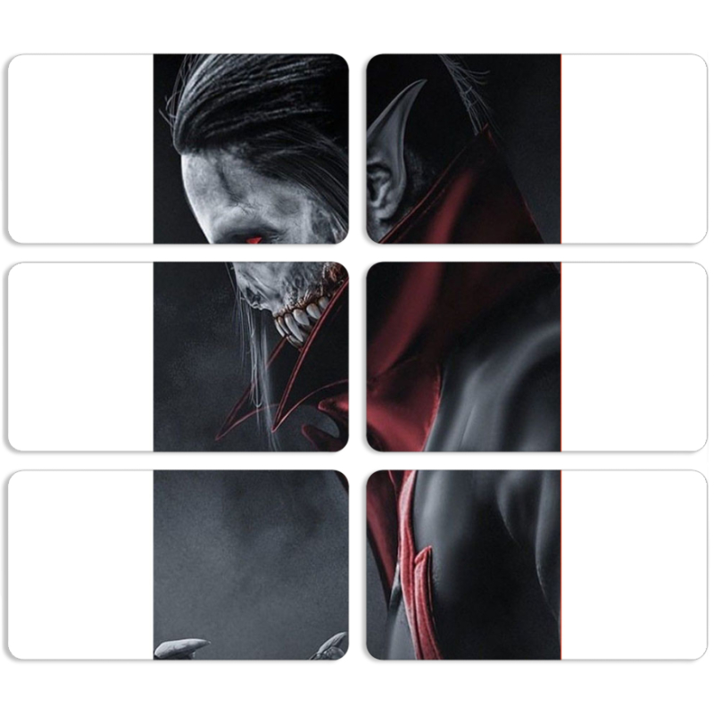 Магнитные фотопазлы 90 на 50 набор 6 штук 