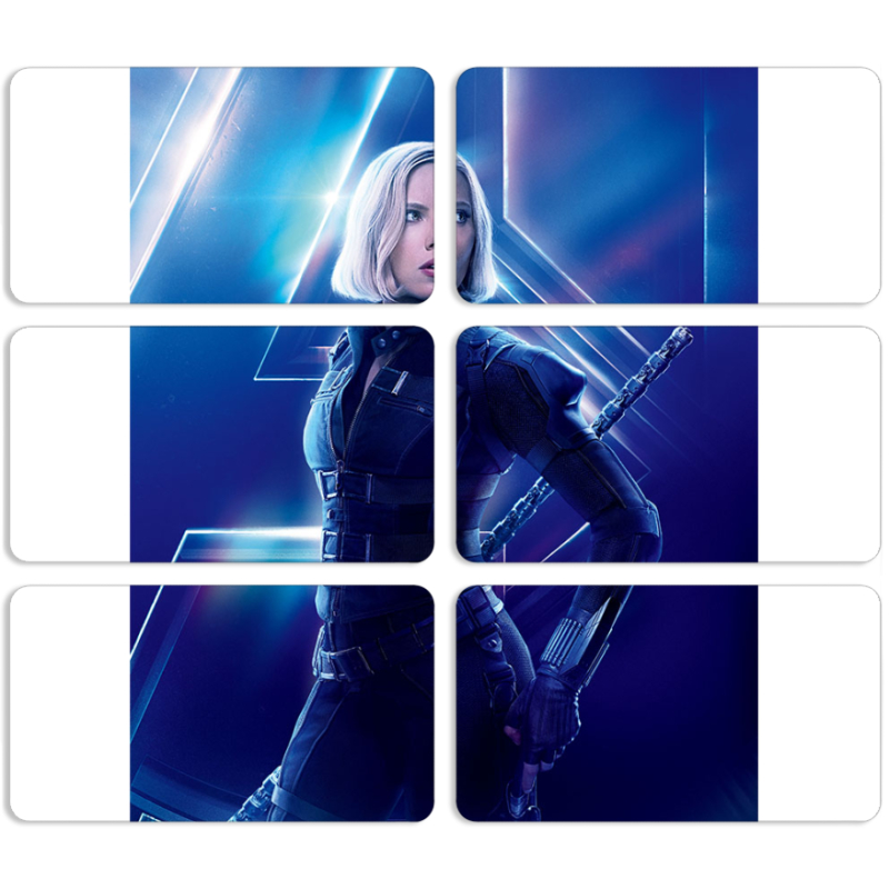 Магнитные фотопазлы 90 на 50 набор 6 штук 