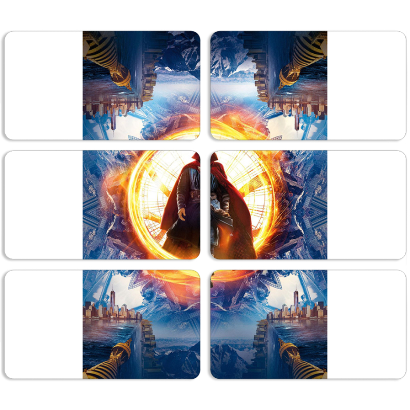 Магнитные фотопазлы 90 на 50 набор 6 штук 