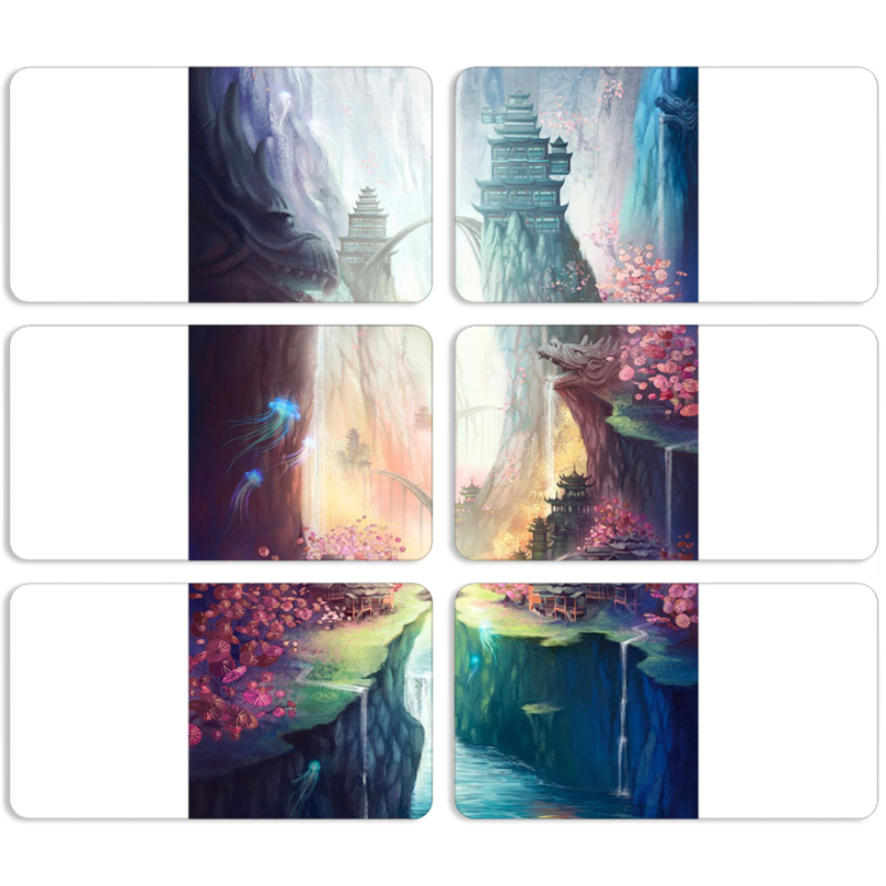 Магнитные фотопазлы 90 на 50 набор 6 штук 