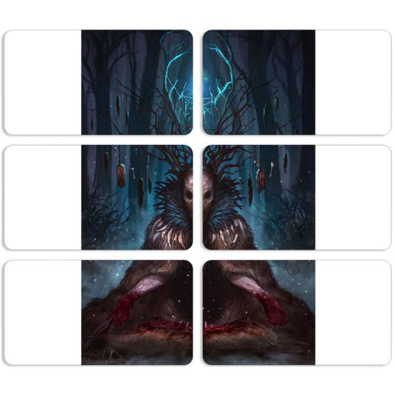 Магнитные фотопазлы 90 на 50 набор 6 штук 