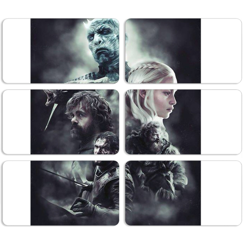 Магнитные фотопазлы 90 на 50 набор 6 штук 