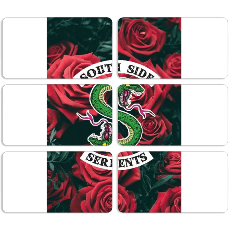 Магнитные фотопазлы 90 на 50 набор 6 штук 