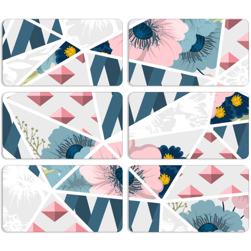 Магнитные фотопазлы 90 на 50 набор 6 штук 